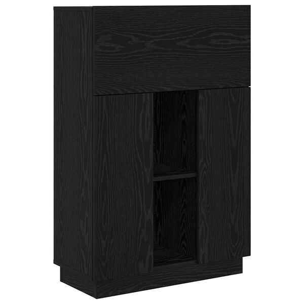 vidaXL Bureau Ch&ecirc;ne noir 71.5 x 31.5 x 106.5 cm Bois d'ing&eacute;nierie