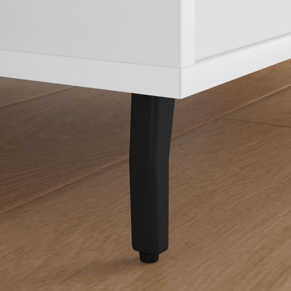 vidaXL Pieds debout 2 pcs Noir 40 x 40 x 100 mm Fer