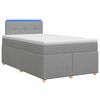 vidaXL Lit boxspring avec matelas Gris clair 120 x 200 cm Tissu