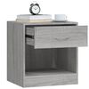 vidaXL Tables de chevet 2 pcs avec tiroir Sonoma gris