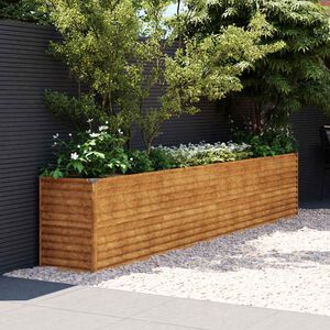 vidaXL Jardini&egrave;re sur&eacute;lev&eacute;e 385 x 50 x 69 cm Acier Corten