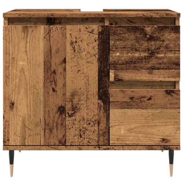 vidaXL Armoire de salle de bain vieux bois 65x33x60 cm bois ing&eacute;nierie