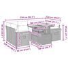 vidaXL Salon de jardin avec coussins 7 pcs gris résine tressée