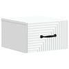 vidaXL Cabinet de chevet mural avec tiroir Blanc 34,5 x 33 x 20 cm
