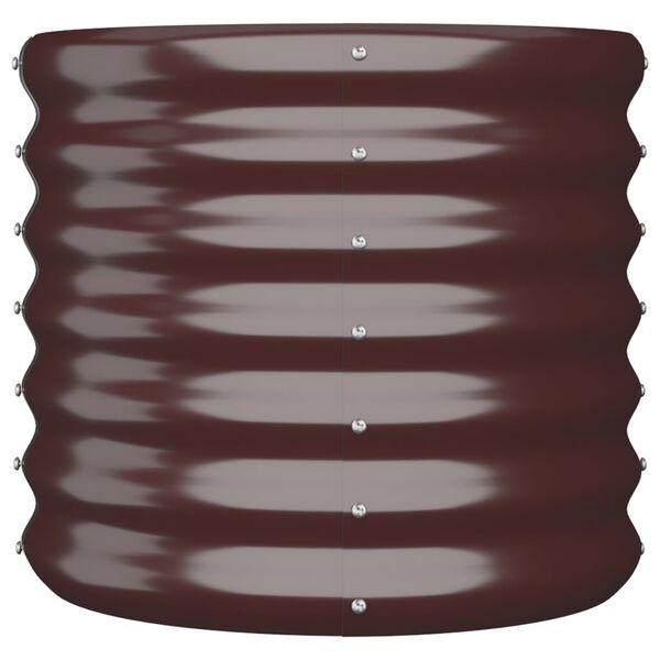 vidaXL Jardinière de jardin Acier galvanisé 40x40x36 cm Marron