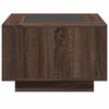 vidaXL Table basse avec LED chêne marron 60x60x40 cm bois d'ingénierie