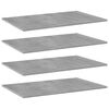 vidaXL Panneaux de biblioth&egrave;que 4 pcs gris b&eacute;ton bois d&rsquo;ing&eacute;nierie