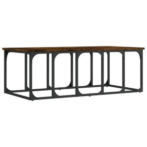 vidaXL Table basse ch&ecirc;ne fum&eacute; 100x50x35,5 cm bois d'ing&eacute;nierie