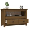 vidaXL Meuble TV Marron miel 79x35x52 cm Bois de pin massif