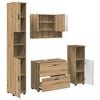 vidaXL Ensemble de mobilier de salle de bain 4 pc Ch&ecirc;ne artisanal