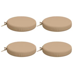vidaXL Coussins de si&egrave;ge SOEST 4 pc 100 % polyester Sable &Oslash; 35 x 7 cm