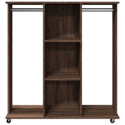 vidaXL Garde-robe avec roues chêne marron 102x38x110cm bois ingénierie