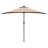 vidaXL Parasol de jardin Taupe 294 x 150 x 224 cm Polyester et Acier