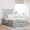 vidaXL Cadre de lit ottoman et matelas gris clair 120x200 cm velours