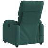 vidaXL Fauteuil inclinable de massage vert foncé tissu
