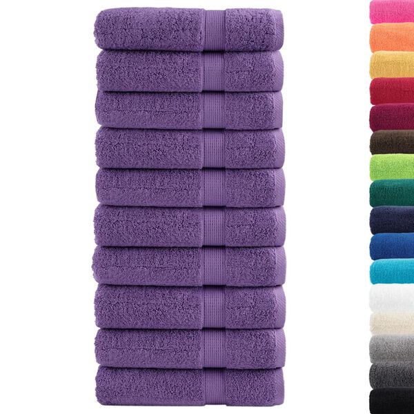 vidaXL Serviettes de douche de qualit&eacute; sup&eacute;rieure SOLUND 10 pcs violet