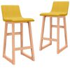 vidaXL Tabourets de bar lot de 2 jaune moutarde tissu