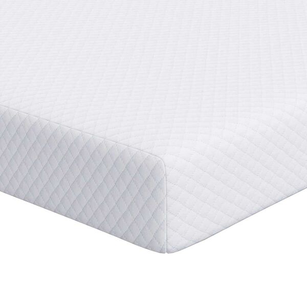 vidaXL Surmatelas Blanc 100 x 200 cm Tissu Jacquard