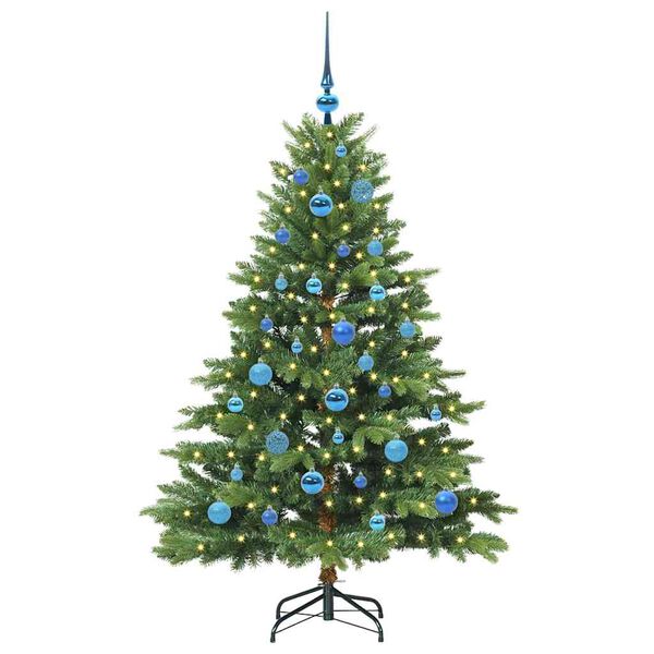vidaXL Sapin de No&euml;l artificiel avec 150 LED Vert 150 cm PE et PVC
