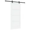 vidaXL Porte coulissante 93 x 211 cm Bois d'ing&eacute;nierie Blanc et noir