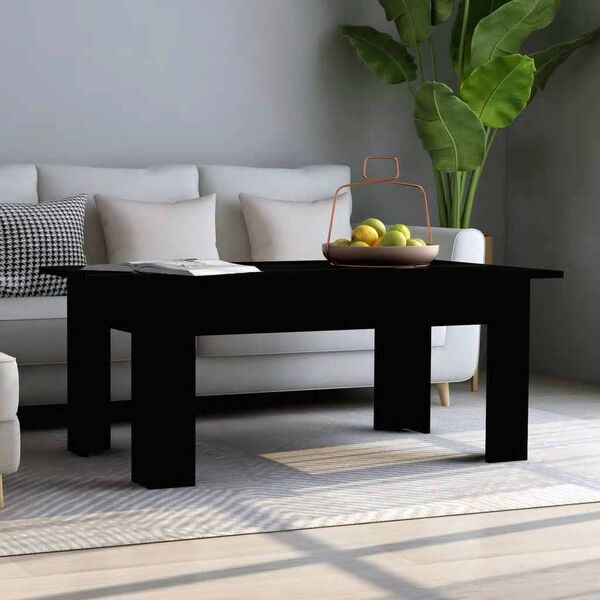 vidaXL Table basse Noir 100x60x42 cm Bois d&rsquo;ing&eacute;nierie