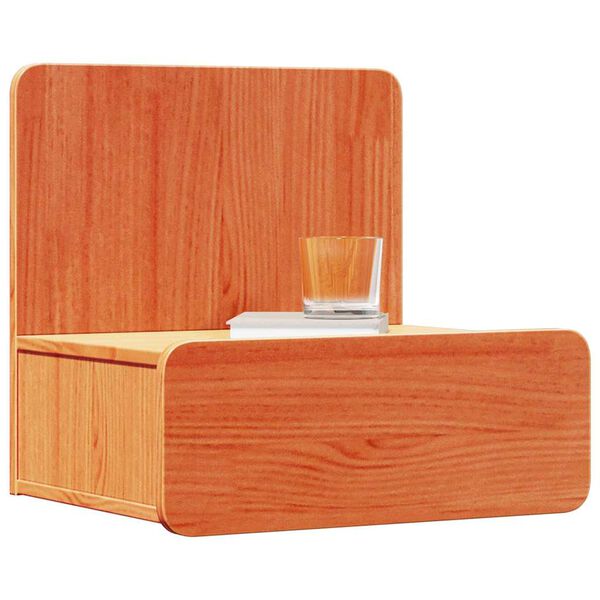 vidaXL Table de chevet avec tiroir 2 pcs Brun cire 44 x 32,5 x 40 cm