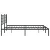 vidaXL Cadre de lit m&eacute;tal sans matelas avec t&ecirc;te de lit noir 183x213cm