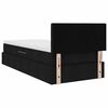 vidaXL Lit avec rangement et matelas avec matelas Noir 90 x 200 cm