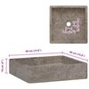 vidaXL Lavabo Gris 40x40x10 cm Marbre