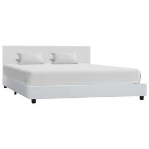 vidaXL Cadre de lit sans matelas blanc similicuir 120x200 cm