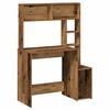 vidaXL Bureau avec &eacute;tag&egrave;res vieux bois 100x45x140 cm bois d'ing&eacute;nierie