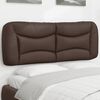 vidaXL Coussin de t&ecirc;te de lit Hvar marron 120 cm similicuir