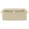 vidaXL Évier de cuisine Granit Seul lavabo Beige
