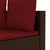 vidaXL Salon de jardin 8 pcs avec coussins marron résine tressée