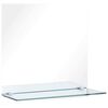 vidaXL Miroir mural avec &eacute;tag&egrave;re 30x30 cm Verre tremp&eacute;