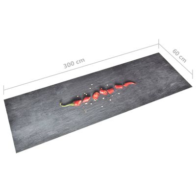 vidaXL Tapis de cuisine lavable Poivre 60x300 cm