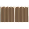 vidaXL Rideaux en voile avec &oelig;illets 2 pcs marron clair