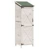 vidaXL Abri de jardin Blanc 59,5 x 56 x 176,5 cm Bois de Sapin Massif