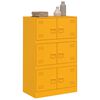 vidaXL Buffet jaune moutarde 67x39x107 cm acier