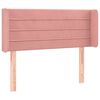 vidaXL T&ecirc;te de lit avec oreilles Rose 93x16x78/88 cm Velours