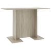 vidaXL Table de salle &agrave; manger Ch&ecirc;ne sonoma 110 x 60 x 75 cm Agglom&eacute;r&eacute;