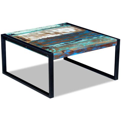 vidaXL Table basse Bois de récupération massif 80 x 80 x 40 cm