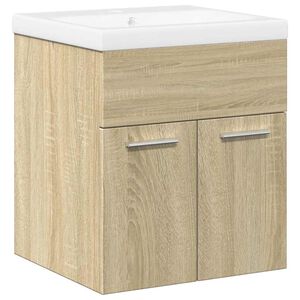 vidaXL Ensemble de meubles de salle de bain 2 pcs ch&ecirc;ne sonoma