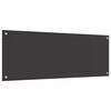 vidaXL Protection de cuisine 2 pcs Gris fonc&eacute; 110 x 40 cm verre tremp&eacute;