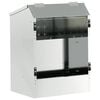 vidaXL Distributeur pour lapins Argent 64.5 x 25.5 x 45.5 cm 3 kg