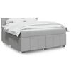 vidaXL Sommier &agrave; lattes de lit avec matelas Gris clair 180x200cm Tissu