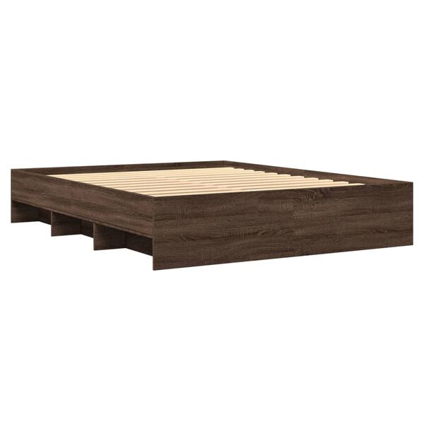 vidaXL Cadre de lit sans matelas ch&ecirc;ne marron 150x200 cm