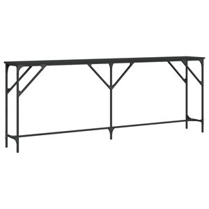 vidaXL Table console noir 200x29x75 cm bois d'ing&eacute;nierie