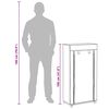 vidaXL Armoire &agrave; chaussures avec housse Gris 58x28x106 cm Tissu