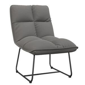 vidaXL Chaise de d&eacute;tente avec cadre en m&eacute;tal Gris clair Velours